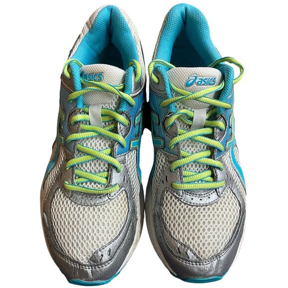 Asics Gel Contend 2 Running Shoes Women's 9.5 White Blue Gray T474N Sneakers - Picture 4 of 9